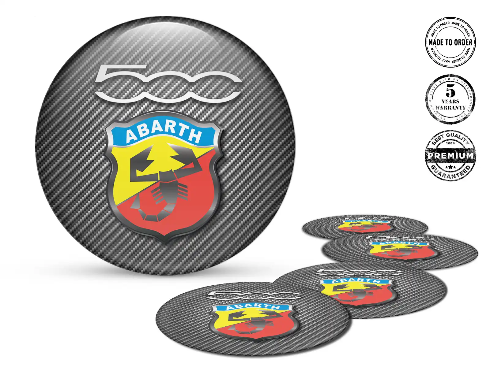 Fiat Abarth Rademblem Stil Harz-Dome-Upgrade